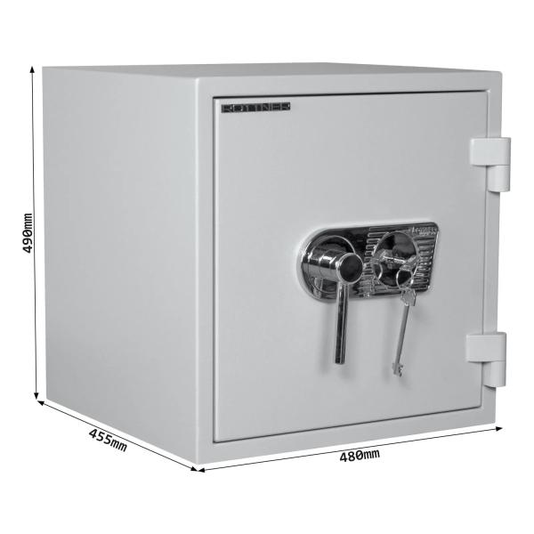 Rottner Papiersicherungsschrank EN2 Fire Master 50 Doppelbartschloss lichtgrau T06429